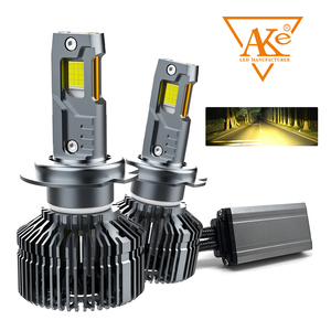 Ake K12ไฟหน้า<span class=keywords><strong>รถ</strong></span> LED สีเหลือง4300K แบบกำหนดเอง H1 H4 H11 9005 9006 9012หลอดไฟหน้า<span class=keywords><strong>รถ</strong></span> LED กำลังไฟสูง240W 24000LM 12V - Product Image 1
