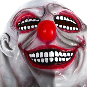 Máscara de Payaso para Halloween, Navidad, Disfraces, Látex, Cubre Rostro Completo, Divertida, Terrorífica, Payaso Malvado, con Dientes Denso - Product Image 4