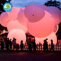 Ballon gonflable durable lumineux de sculpture de Chroma pour des promotions de publicité extérieure