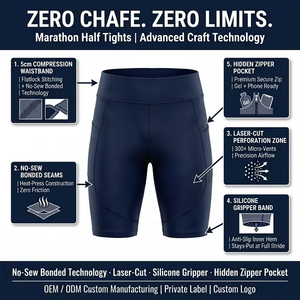 <b>Compression</b> Marathon <b>Shorts</b> Lightweight Breathable High Waist Tights Athletics Lined Female Stretch Fitness Men Running <b>Shorts</b> - Product Image 3