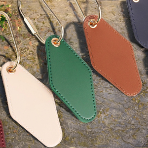 Retro Irregular Shape PU Leather <strong>Car</strong> <strong>Key</strong> <strong>Chains</strong> Portable <strong>Key</strong> Tag Durable Bag Pendant Charm High Quality Gifts - Product Image 2