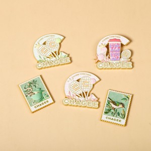 מגנטי מתכת בהתאמה אישית למקרר עם דוגמאות חרוטות בסגנון קרטון, הדפסת אותיות עמידה במים - מתנות בנושא תה חלב וקפה - Product Image 5