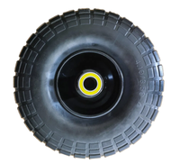 Roues pleines en mousse PU 4.10/3.50-4, pneus anti-crevaison sans air, roulements centraux 5/8, pour chariot à main et brouette