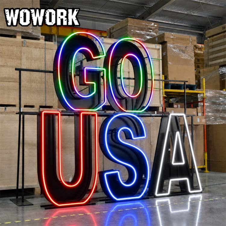 2026 3ft Iron Metal LED RGB Neon Boy Collapsible Foldable Marquee Numbers Light Props for Kids Birthday Party Event Decoration · image 3
