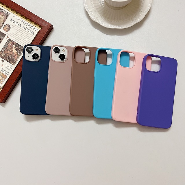 1.5mm Candy Color Soft Frosted TPU Phone Case for iPhone 16 15 14 13 12 11 Pro Max X XS XR 7 8 Plus