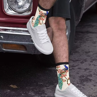 Nouveauté Chaussettes imprimées en 3D avec logo personnalisé Chaussettes de sport d'extérieur Chaussettes unisexes en coton