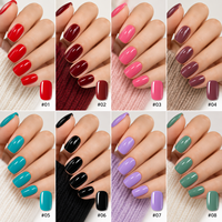 Fengshangmei – Stock disponible, vente en gros, autocollants pour ongles couleur unie brillante, application facile, kit d'autocollants semi-durcis en gel UV pour nail art