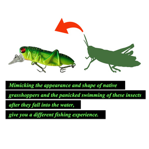 Fishing Lure Artificial Colorful Locust Insect Hard Fishing <strong>Bait</strong> <strong>Cricket</strong> Lure