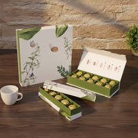Caja de Embalaje de Cartón Reciclable Personalizada para Chocolate, Laminación Brillante, Logotipo en Relieve, Cierre Magnético, Divisores Rígidos, Tipo Cajón