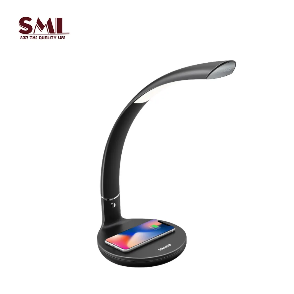 SML Night Lights Home Smart Led Wireless Charging Desk LED Office Modern Table Lights Lamparas Tischlampe Lampen Table Lamp