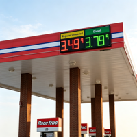 Panneau d'affichage LED pour prix de carburant, Totem de station-service, Affichage numérique à 7 segments, Boîtier métallique étanche, Télécommande RF, Panneau de prix
