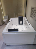 Bañera de hidromasaje Piscina de hidromasaje Spa al aire libre Bañera acrílica independiente Gris Ecológico Garantía de 3 años Bañera de hotel moderna para moderno