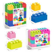 Bloques de Construcción Grandes al por Mayor, Juguetes de Construcción de Modelos Montessori, Bloques de Plástico Creativos para Ensamblar, Juego de Bloques de Construcción Educativos STEM para Niños