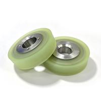 Roue de friction en polyuréthane PU personnalisée 45 #   Rouleau de transmission en acier avec revêtement PU pour équipement industriel