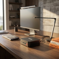 Mini PC compact Ryzen 5 3500U, 4 cœurs 4 threads, DDR4 3200 MHz, double HD + Type-C, affichage triple écran 4K, mini calculatrice
