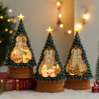 Lanterne de Noël avec boîte à musique, lumière LED, lampe à neige, lumière décorative de nuit, cadeau, ornement
