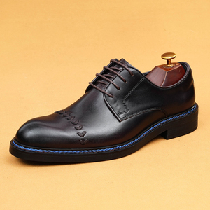 Zapatos de Vestir para Hombre, Zapatos Derby Casuales de Punta Baja, Hechos de Cuero Vacuno Genuino, Calzado Formal Elegante y Cómodo - Product Image 2
