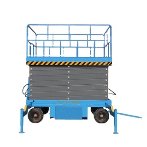 Plateforme élévatrice hydraulique mobile 15 m, élévateur à ciseaux électrique pour une seule personne, élévateur manuel pliable de 60 pieds, petite plateforme élévatrice de 8 mètres - Product Image 1