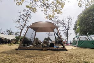 Tente familiale portable quatre <span class=keywords><strong>saisons</strong></span>, protection UV, imperméable, Oxford ultralégère, prête à l'emploi, une chambre avec moustiquaire respirante - Product Image 5