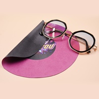 Bestclean Chiffons de nettoyage pour lunettes en microfibre imprimés numériquement ronds, sans peluches, lingettes pour écran pour lunettes, appareils photo, logo personnalisable