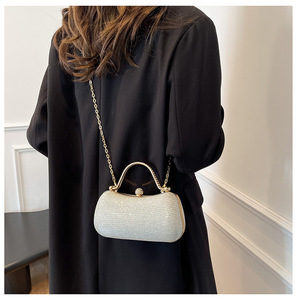 PLAYMAX Sacs de soirée pour femmes en polyester, motif classique de luxe, vente en gros, sacs à bandoulière, mini-sacs à main avec chaîne et fermeture magnétique - Product Image 2