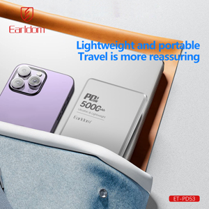 Earldom Magnetic Slim 5000mAh Cargador portátil Aleación Cargador rápido inalámbrico para iPhone 16/15 Ligero - Product Image 4