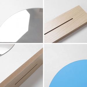 Home Decor Korea Ins Niche Design Irregular <b>Desktop</b> <b>Wooden</b> <b>Desktop</b> Makeup Mirror - Product Image 5