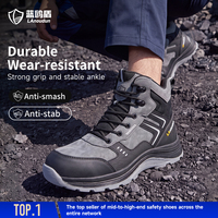 Botas de Seguridad LAOUDUN de Corte Alto con Puntera de Acero, Resistentes a Pinchazos, Forro Transpirable y Suela de Goma para Hombre, para Obras de Construcción