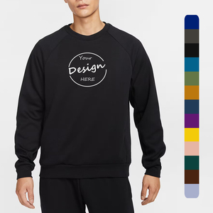 Sudadera para hombre de felpa francesa personalizada de 380 GSM, Jersey raglán de peso pesado de 380 GSM, cuello acanalado elástico, bordado básico sólido - Product Image 1