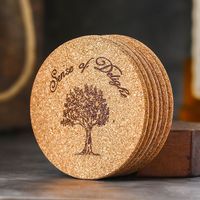 Sous-verres personnalisés en bois de sublimation de dessous de verre en liège vierge pour boissons