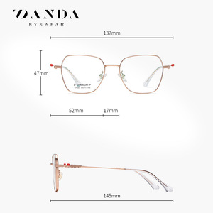 Gafas Ópticas Danda Eyewear ST6227, Montura Completa Cuadrada de Titanio, Unisex, Ligeras, Anti-UV - Product Image 5