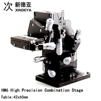 HM6 XYZ 6 axes combinaison assemblage étape de déplacement étape de réglage de Fixation de Table de scène manuelle avec bouton de tête micrométrique
