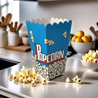 Papier Kraft Jetable Couleur Personnalisée Popcorn Restauration Rapide Nachos Tacos Frites Petit Emballage Alimentaire Plateau Boîte De Frites Pas Cher