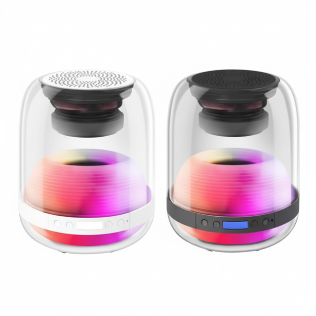 Smart Home for Speaker with Colorful Led Light Rechargeable Battery Wireless 2.0 Channel Built-In Microphone 5-10W Output