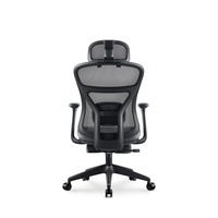Chaise de bureau ergonomique inclinable à dossier haut en maille JOHOOFURNITURE avec appui-tête, coussin épais confortable pour salle de conférence