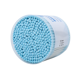 300 pièces/boîte, bâtonnet de coton rond à tête bleue, bâtonnet de coton en papier blanc avec boîte ronde - Product Image 5