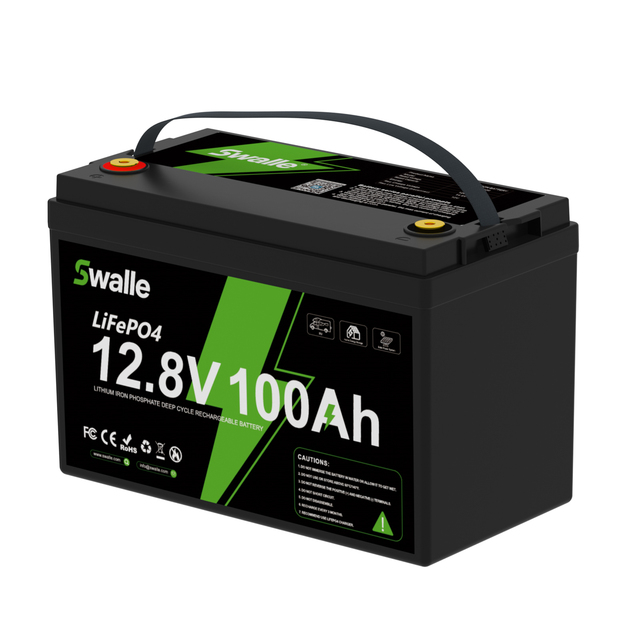 Swalle 12v 100Ah With Bluetooth Lithium Battery Rechargeable 12.8V 100ah Lifepo4 Battery 12v 120ah Lithium Ion With Smart BMS
