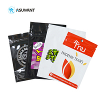 Petit emballage de sachet en feuille d'aluminium thermoscellée en plastique de qualité alimentaire imprimé sur mesure, sac de pochette en mylar plat avec joint 3 faces