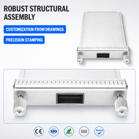 Cage de blindage et boîtier de connecteur pour transceiver optique, estampage de précision, personnalisé OEM, matériel de réseau IA, série SFP/QSFP