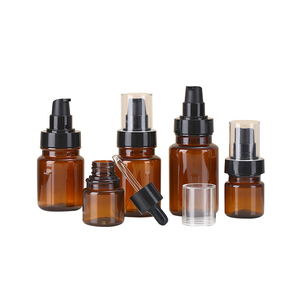 Bottiglia ambra per animali domestici 60ml 100ml 120ml 150ml per la <span class=keywords><strong>crema</strong></span> <span class=keywords><strong>solare</strong></span> cosmetica <span class=keywords><strong>Spray</strong></span> per Toner 30g 50g <span class=keywords><strong>crema</strong></span> per il viso marrone con guarnizione della pompa - Product Image 1