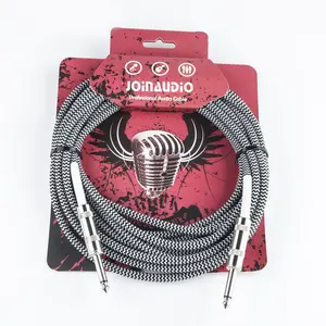 Wholesale Oem Flexible Audio Guitar 6.35mm Straight Electronic Bass Instrument Guitar Patch Cable