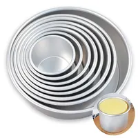 DUMO-sartén redonda de plata para pastel, bandeja de aluminio antiadherente de gasa para hornear pasteles