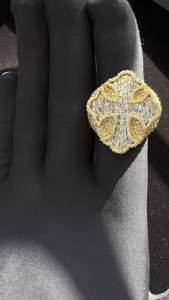 Luxury Iced Out Diamond Cross <b>Ring</b> <b>for</b> <b>Men</b> 925 Sterling Silver <b>with</b> Baguette <b>Stones</b> Long Life Quality Jewelry <b>for</b> Wedding Gift - Product Image 6