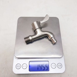 Single Handle Wall Mounted Kitchen Faucet 304 Stainless Steel Brass Core Alloy <b>Brushed</b> Spout - Product Image 4