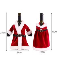 Penutup botol anggur merah natal mantel Santa Claus penutup sampanye