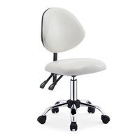 Chaise industrielle ergonomique Esd moderne en cuir Pu avec roues