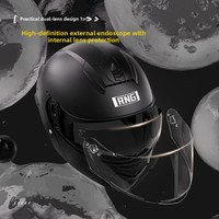 Casque de moto électrique pour femmes, toutes saisons, universel, rabattable, avec double visière, sécurité hivernale