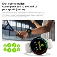 Montre connectée Sense 6 avec écran AMOLED de 1,43 pouces, fonction d'appel, couronne rotative rose, boîtier métallique et bracelet en silicone liquide