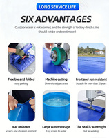Réservoir d'eau pliable en bâche PVC portable, souple, pour la récolte, le stockage et l'irrigation agricole, garantie 1 an
