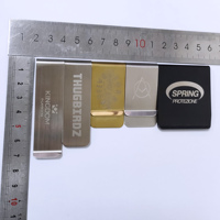 Pince à billets promotionnelle personnalisable en acier inoxydable et zinc, vente en gros, avec pince à billets large vierge en métal argenté pour hommes